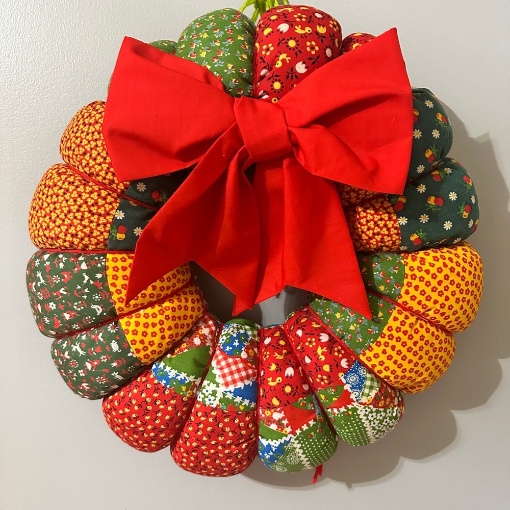 Vintage Patchwork Wreath